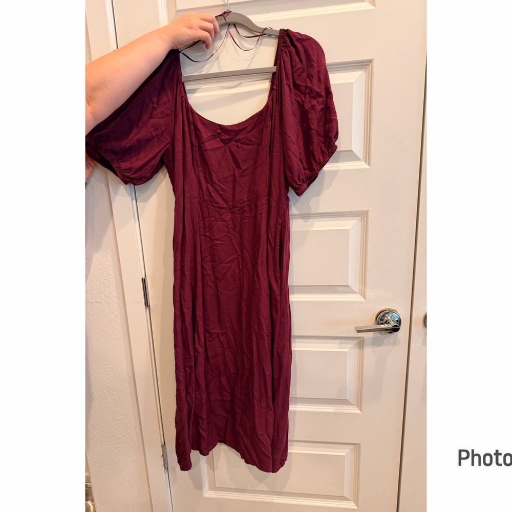 Old Navy Burgundy Midi Dress